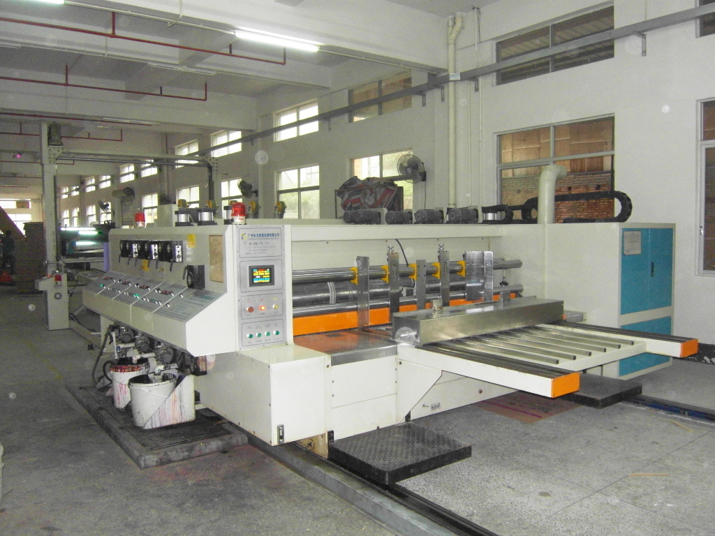 电脑自动高速3色开槽印刷机